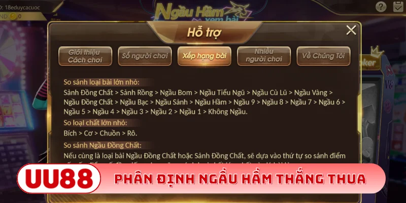 Phân định ngầu hầm thắng thua