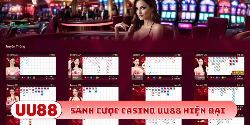 Sảnh cược casino UU88 hiện đại