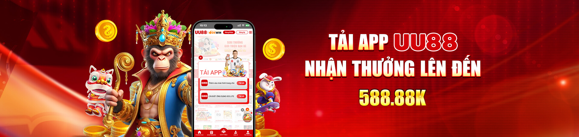 tải app uu88 thưởng 588k