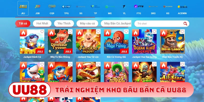 Trải nghiệm kho báu bắn cá UU88