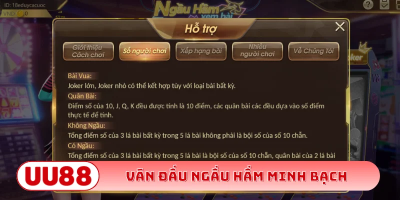 Ván đấu ngầu hầm minh bạch